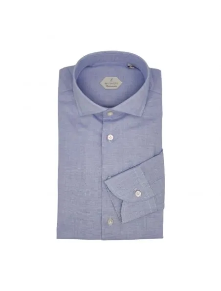 BASTONCINO Camisa Simo Hombre Azzurro Serafino