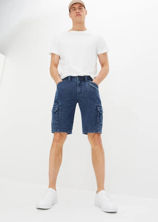 Men's Stone Blue Denim Shorts