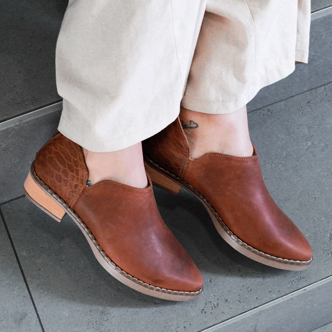 Brown Leather Pucon Shoe