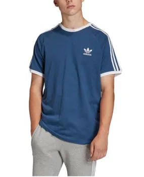 adidas 3stripes blue men's t-shirt