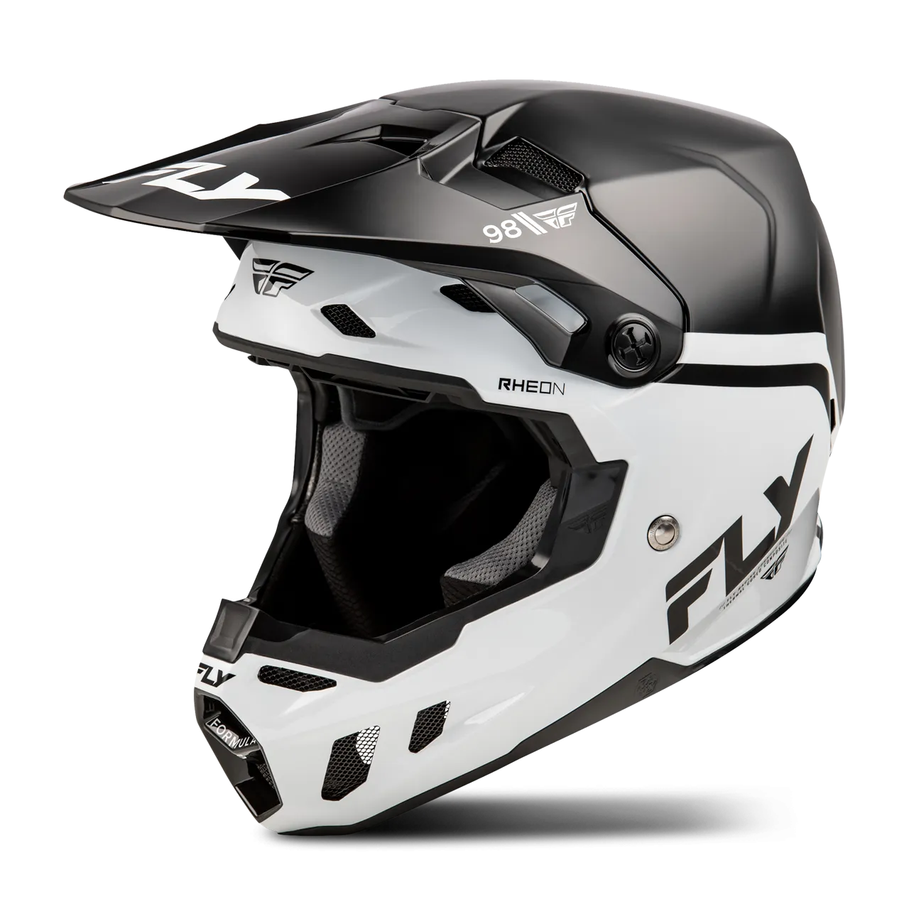 Casco de Cross Fly Racing Formula CC Objective Negro-Blanco