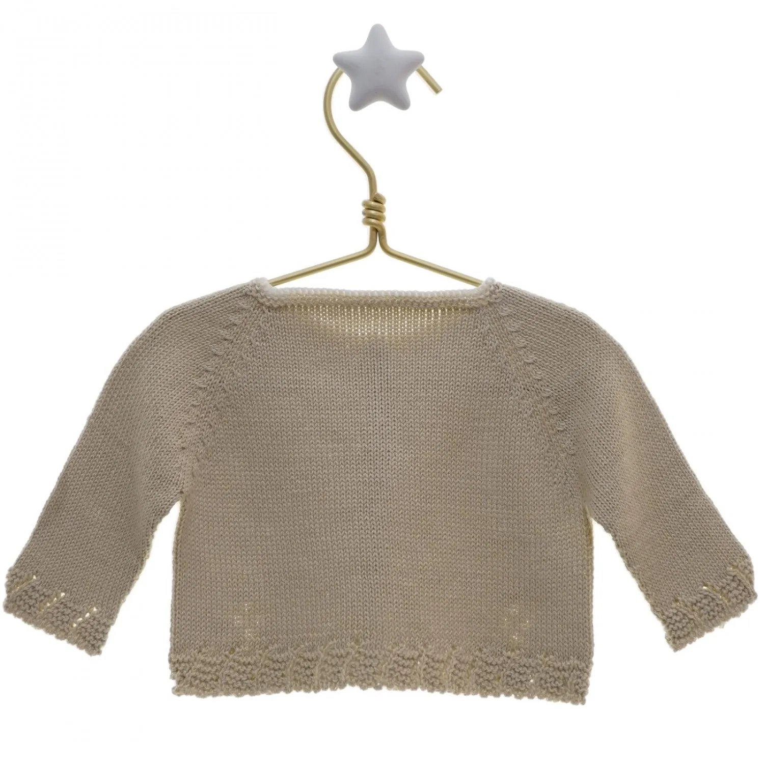 Unisex Long Camel Knit Jacket