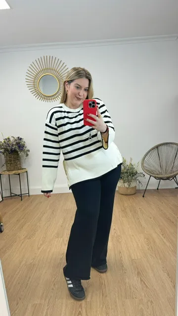 Conjunto punto Amber Blanco Negro