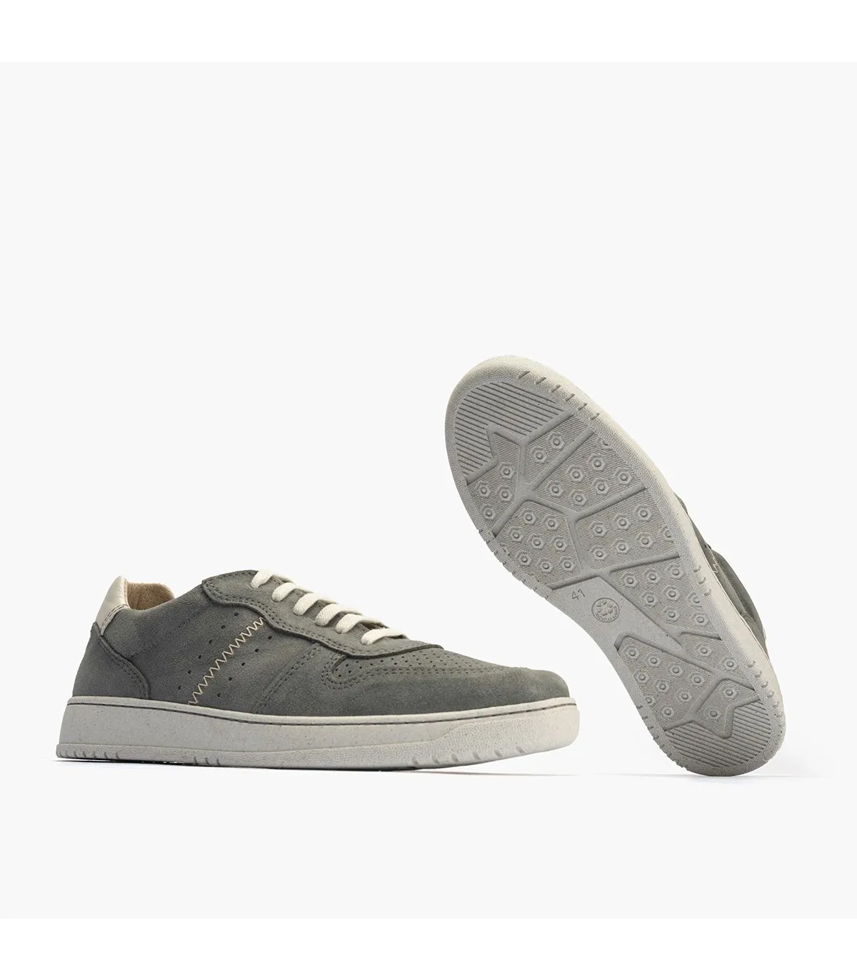 Gray suede men's athletic shoe.