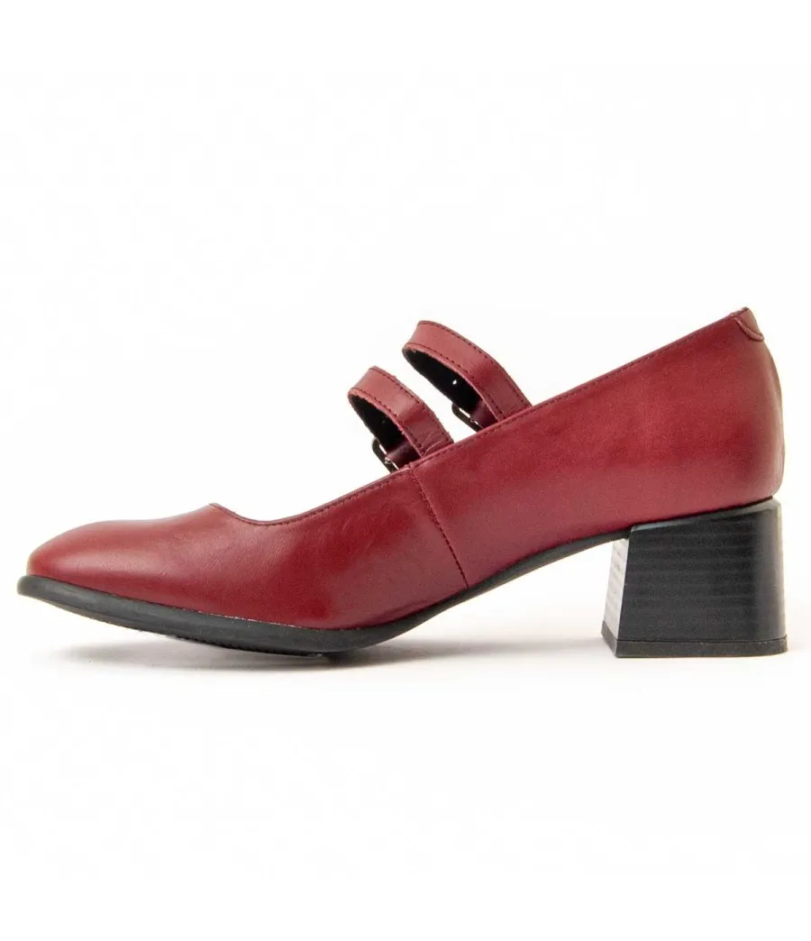 Mocasín De Piel Con Tacón Para Mujer.  Purapiel  Moccasiah3  95764