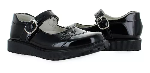 Nick & Wick Zapato Hebilla Escolar Charol Negro Niña 81912