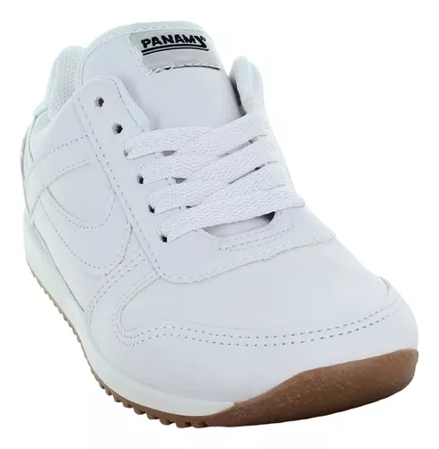 Panam Tenis Escolar Agujeta Similpiel Blanco Juvenil 76070