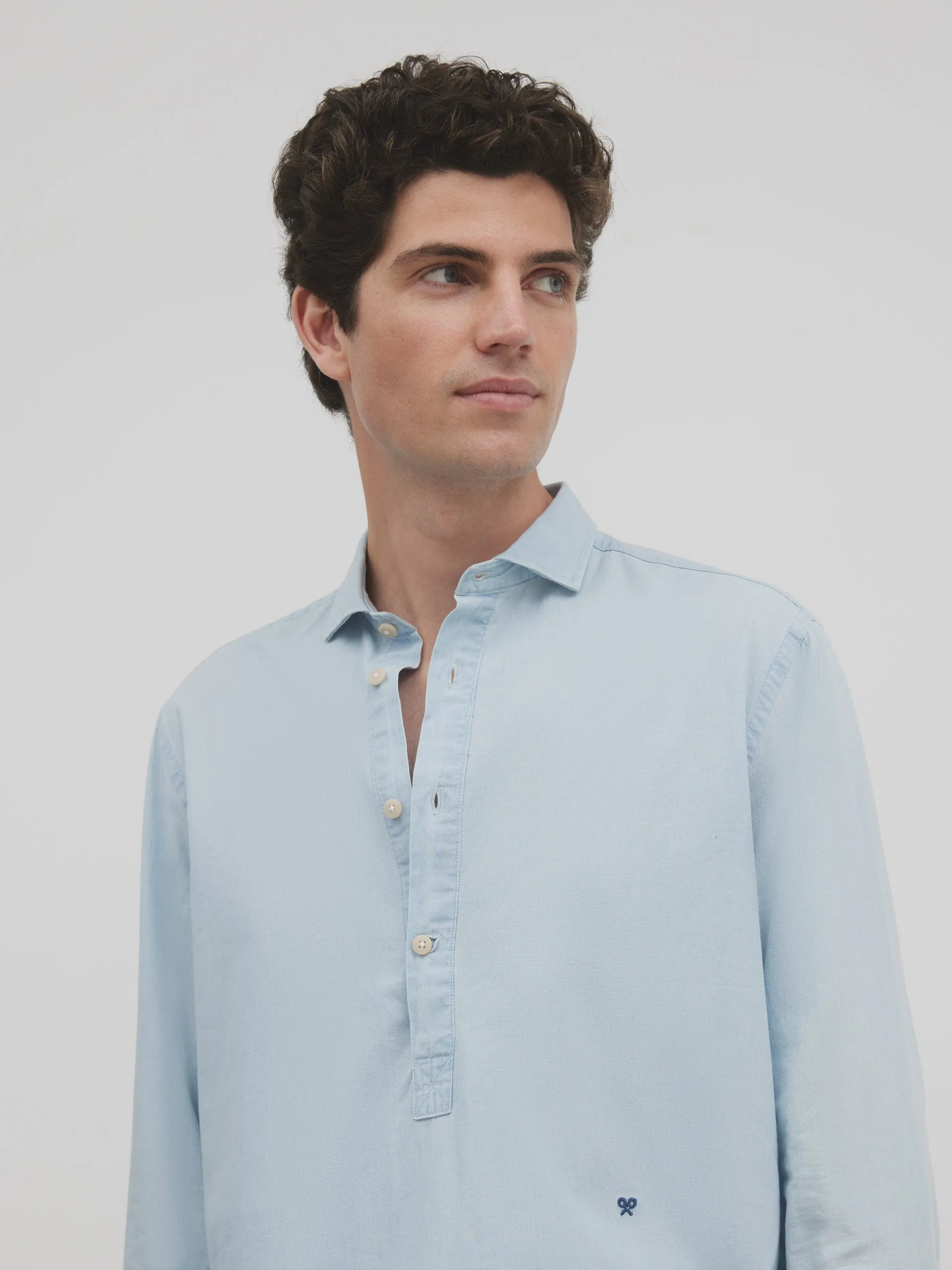 Polera sport silbon denim azul claro