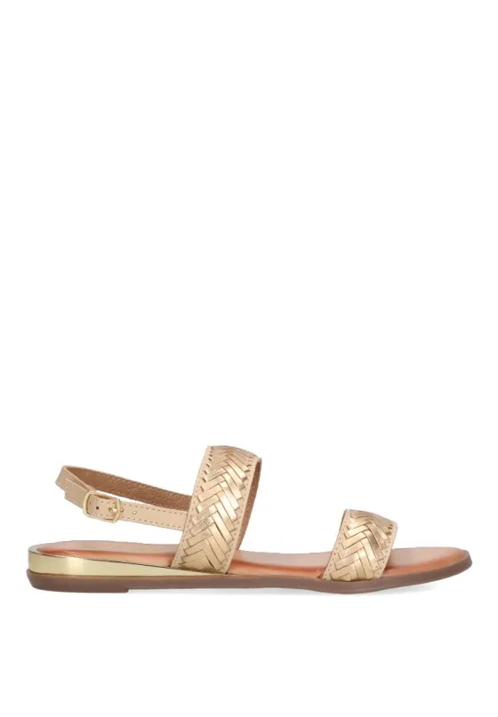 SANDALIA PLANA DETALLE DORADO Etika 10046