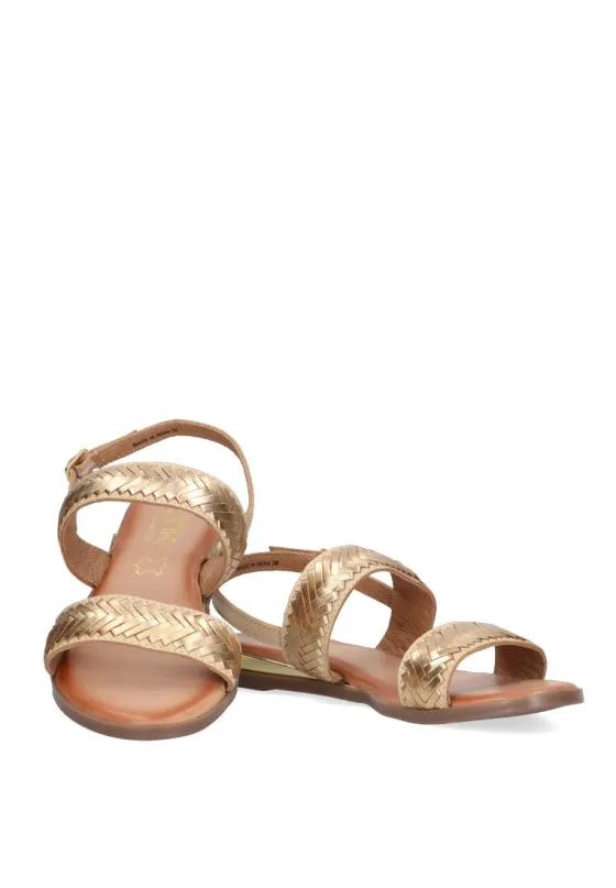 SANDALIA PLANA DETALLE DORADO Etika 10046