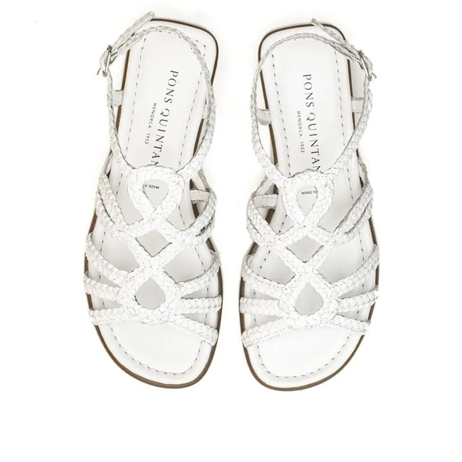 SANDALIA PLANA TINA BLANCO