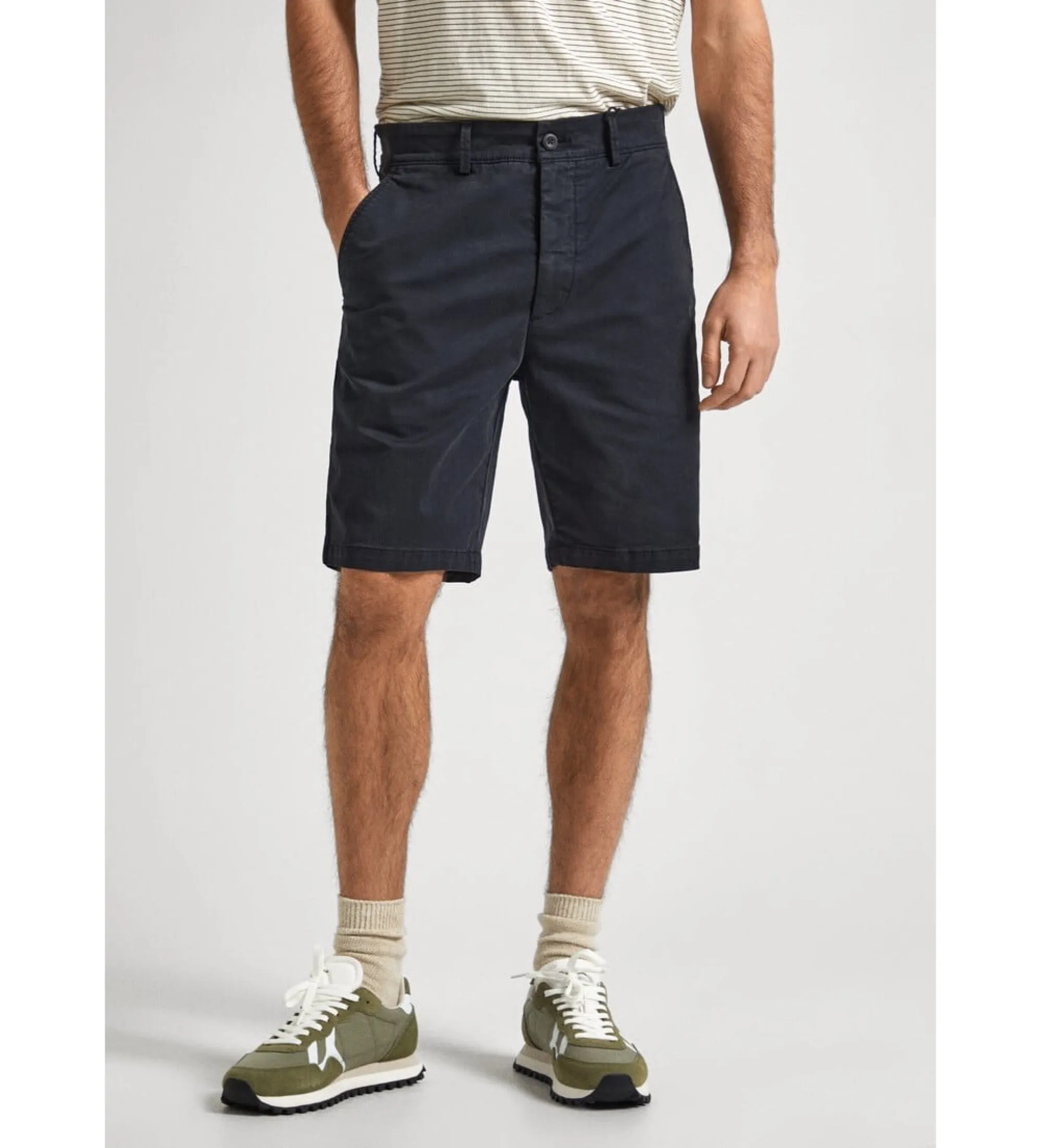 Black Regular Chino Shorts