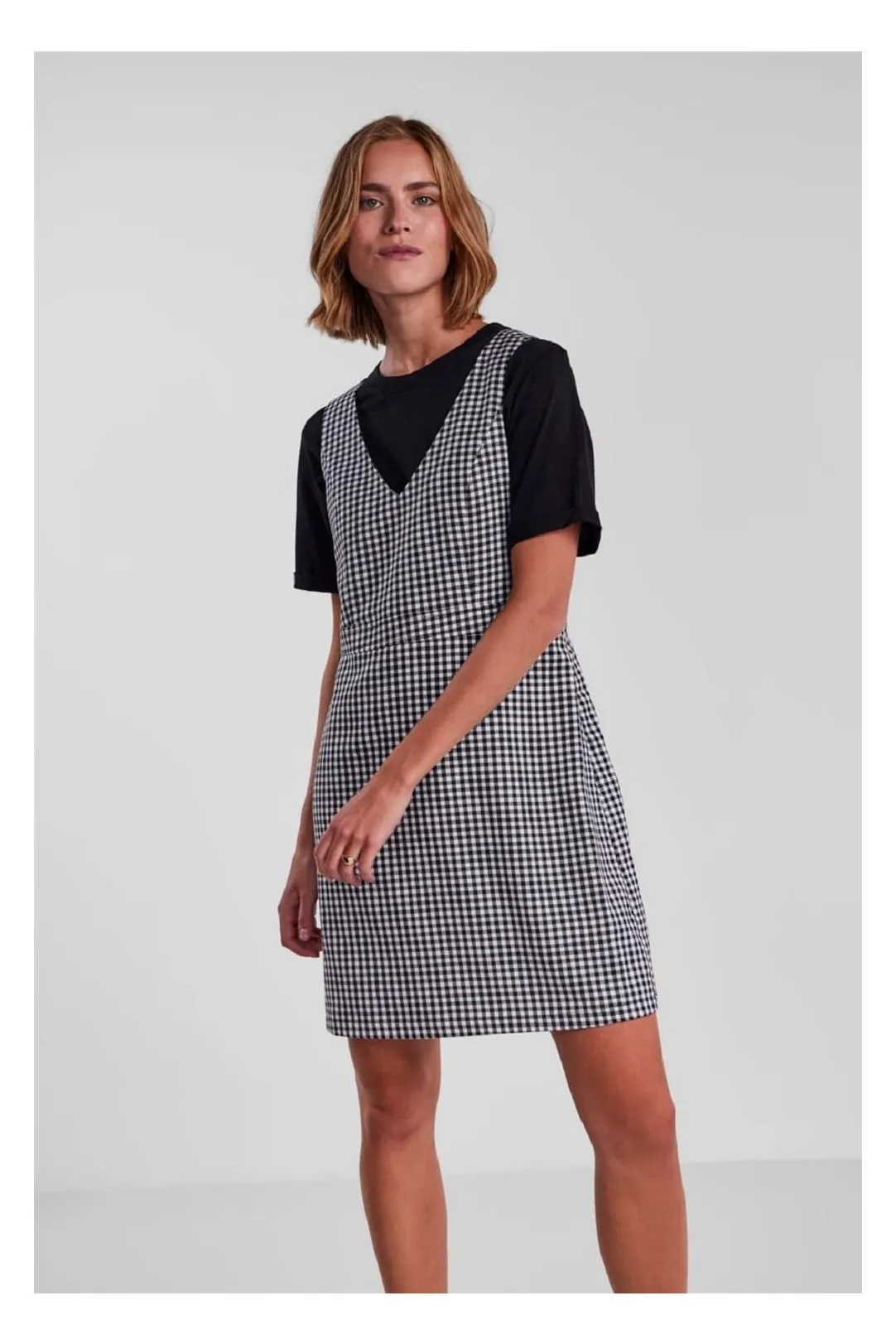 Pcastrid White Gingham Check Dress,
