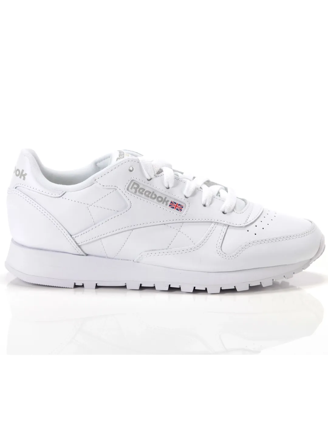White Junior CLASSIC LEATHER Sneakers by Reebok