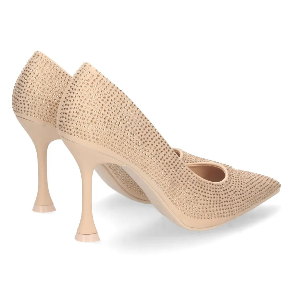 Zapato de Tacón Fino Stilettos para Mujer Cómodo Estilo Salón con Strass Punta Fina Primavera Verano