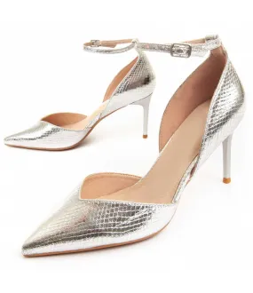 Zapato De Vestir Para Mujer  Montevita  Festshoe6  88493 Plateado