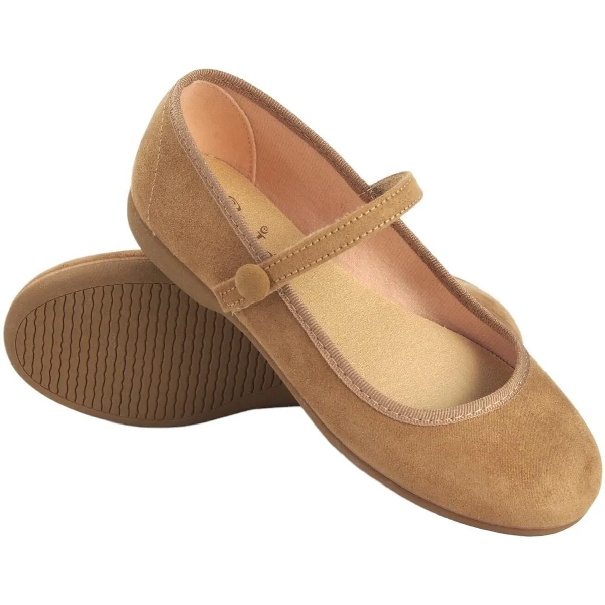 Girls' Tan Mary Jane Shoes 1130B