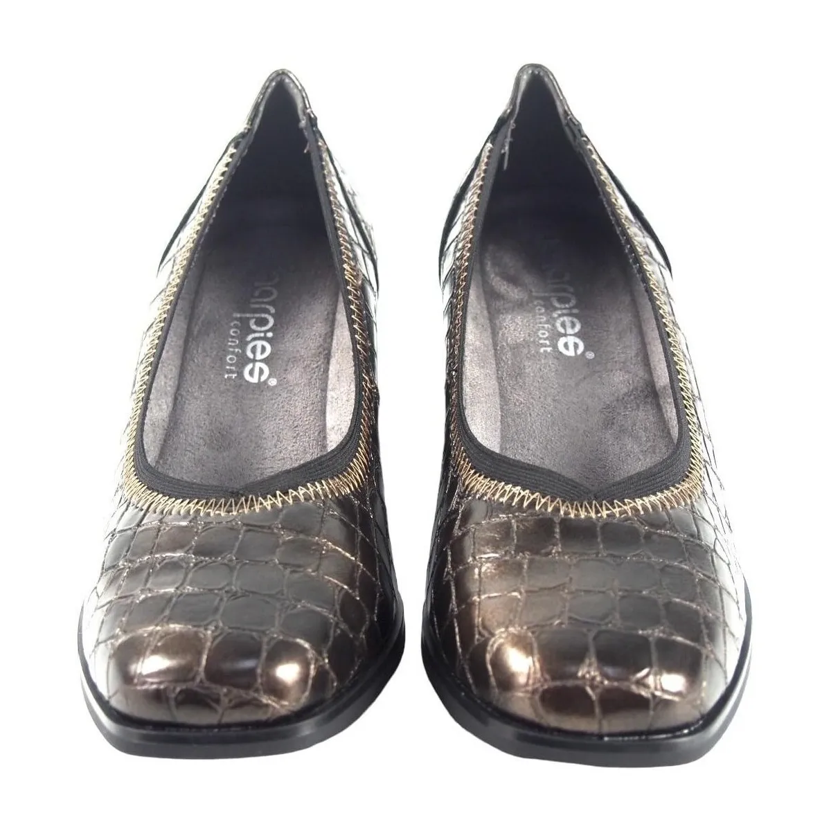 Womens' taupe ankle-strap shoe